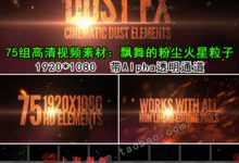 高清视频素材：75组飘舞的粉尘火星粒子（带透明通道）1920*1080-天天素材网