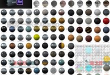 500+E3D V2材质预设包 Element 3D 金属/布料/皮革/橡胶 Win/Mac-天天素材网
