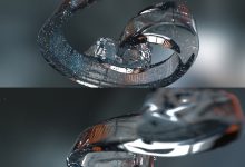 C4D+Realflow 流体模拟水组成Logo展示高级MG 3D教程-天天素材网