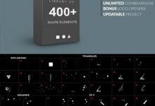 AE模板-400+MG动画图形线条小元素合集包(含渲染好的视频素材)-天天素材网