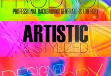 FCPX插件 ProDrop V1 文本标题带绚丽背景 for Final Cut Pro X-天天素材网