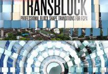 FCPX 转场插件：112组三维立体方格翻转切换转场动画 TRANSBLOCK-天天素材网