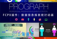 FCPX插件：数据信息报表统计动画PROGRAPH 公司企业数据分析-天天素材网