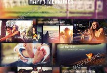 AE模板-胶卷漏光浪漫爱情甜蜜温馨回忆照片相册视频展示开场-天天素材网