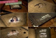 怀旧风格仿旧相册同学聚会家庭回忆电子相册翻书效果ae模板素材-天天素材网