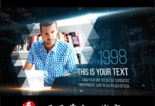 震撼蓝色高科技数据图表信息企业时间线图文展示动画AE模板-天天素材网