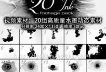 视频素材：20组高质量中国风水墨动态素材 - 2.5K分辨率-天天素材网