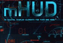 FCPX插件：50种炫酷HUD高科技信息化UI动态元素 mHUD + 视频素材-天天素材网