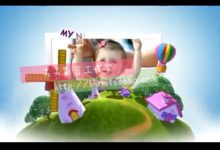 充满童趣的三维卡通小星球乐园儿童回忆录电子相册生日祝福AE模板-天天素材网