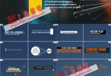 AE模板-100个动感流畅创意MG动画人名字幕条文字标题Logo展示-天天素材网