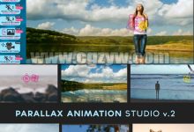 AE模板 图片动态视频三维空间视差效果双重曝光镜头3D透视动画-天天素材网