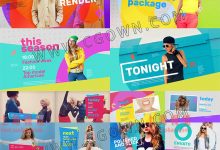 AE模板现代青春活力网络媒体TV电视栏目字幕条导视MG图形动画包装-天天素材网