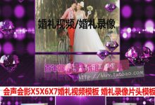 浪漫会声会影X5X6X7婚礼片头视频模板 录像 开场 预告片跟拍 庆典-天天素材网