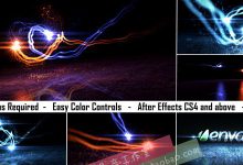 超级大气炫酷两线交替的粒子光线Logo演绎动画AE模板素材-天天素材网