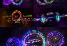 AE模板-酒吧音乐动感舞台HUD科技感倒计时背景可视化音乐均衡器-天天素材网