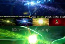 AE模板-震撼空间粒子能量爆炸Logo文字展示(含视频教程+背景音乐)-天天素材网