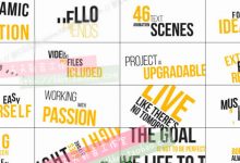 46组简洁干净创意文字排版动画包AE模板源文件-天天素材网