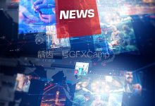 AE模板-财经科技感新闻栏目频道包装  循环背景，人名字幕条，信息展示框，视频展示框，50个HUD信息元素-天天素材网