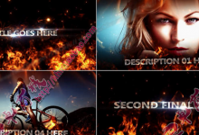 震撼火锅店餐饮企业宣传火焰燃烧火花激情震撼燃烧火焰AE模板-天天素材网