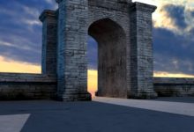 震撼大气企业logo宣传展示ae片头模板 城堡飞机拉开帷幕展示效果-天天素材网