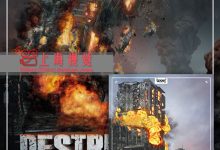 楼房倒塌地形坍塌爆炸车辆钢铁玻璃冰块石头破碎无损音效-天天素材网