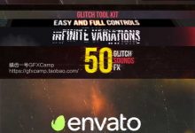 AE模板-高科技信号损坏接收不良HUD屏幕文字标题恐怖画面工具包-天天素材网