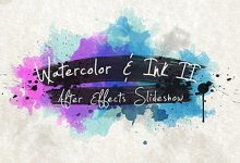 缤纷彩色水墨水彩画社团活动演出预告图片视频照片相册动画AE模板-天天素材网