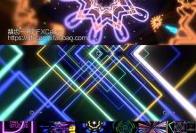 FCPX插件:大屏幕舞台绚丽背景灯光秀螺旋万花筒VJ视频制作插件Prodrop light show-天天素材网