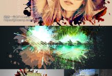 FCPX插件:水墨水彩溅开泼洒遮罩图片视频展示插件 PROPANEL VOL.3-天天素材网