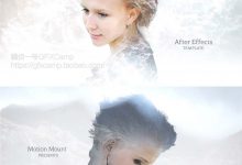 AE模板-唯美优雅清新浪漫爱情婚礼人像多重曝光风景背景图片视频片头-天天素材网