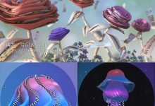 C4D+AE纸张花朵场景材质动画渲染合成浮游生物教程 FXPHD AFX225-天天素材网