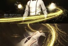 AE模板-大气金色粒子光线追踪拖尾颁奖晚会大屏幕开场人员介绍片头-天天素材网