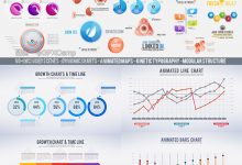 AE模板-商务合作公司企业数据信息总结图表表格柱状图饼状图总结-天天素材网