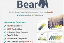 最新欧美3合1专业PPT模板Graphicriver 3 in 1 Bear PowerPoint Template Bundle-天天素材网