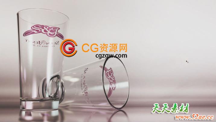 Cinema 4D制作漂亮玻璃酒杯带透明纹理贴图建模教程-天天素材网