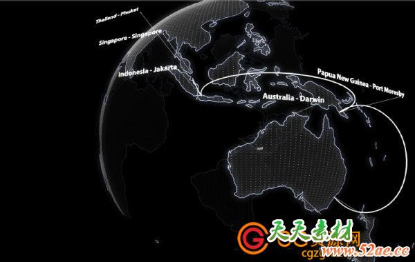 C4D地球地点连线插件 Editude LON-LAT Connection Kit v2.0 R12-R16-天天素材网