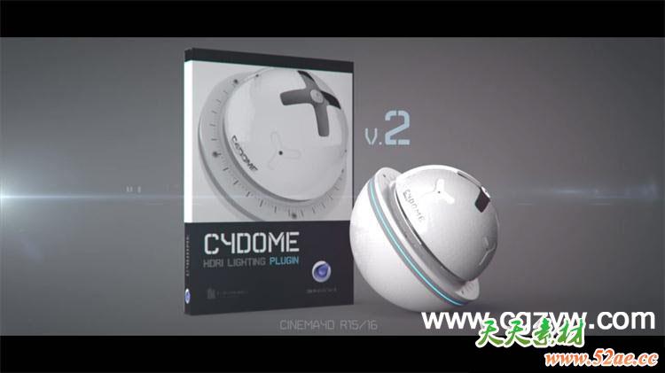 C4D HDRI灯光插件预设 Renderking C4Dome v2.0  R13-R16-天天素材网