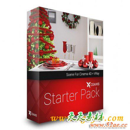 C4D室内渲染场景模型 FREE CINEMA 4D INTERIOR SCENE-天天素材网