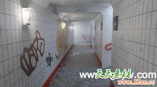 C4D教程火车站通道建模贴图灯光渲染 Curse Studio – The Train Station Tutorial VrayForC4D-天天素材网
