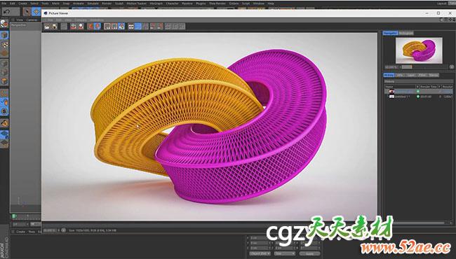 汽车空气过滤器C4D建模教程 Cinema 4D Air Filter Modeling Tutorial-天天素材网