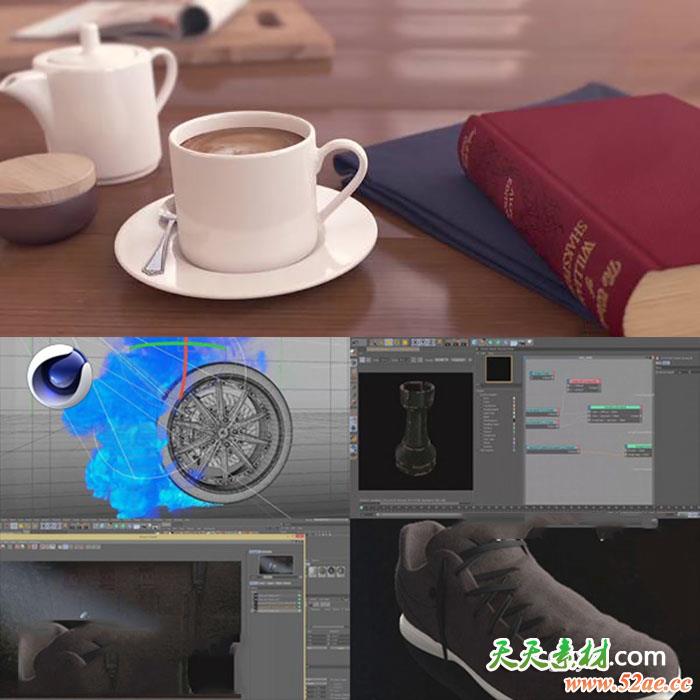C4D教程-阿诺德渲染器Arnold全面基础培训案例教程fxphd Using Arnold in Cinema 4D C4D221-天天素材网