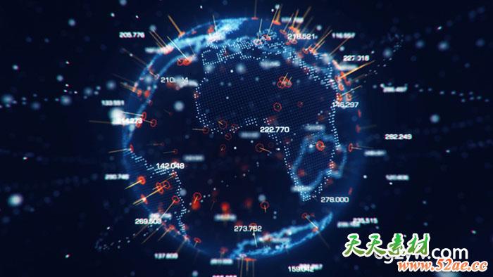C4D和AE创建一个未来高科技全息粒子地球旋转动画特效制作教程-天天素材网