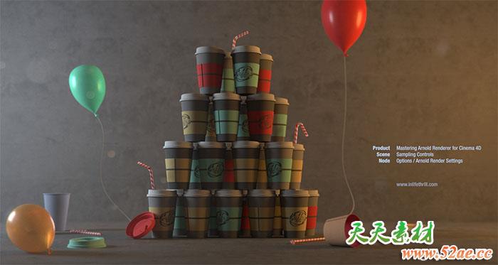 C4D阿诺德渲染器全面进阶教程 Inlifethrill Mastering Arnold Render for Cinema 4D 含（工程文件）-天天素材网