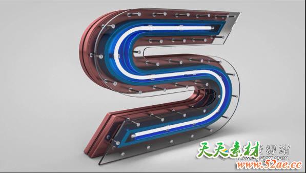 C4D建模渲染制作字母教程 Weidenkorb modellieren-天天素材网