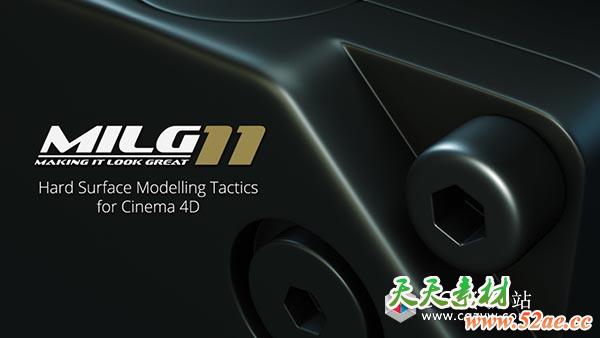 C4D硬边布线四边面建模入门教程 Hard Surface Modelling Tactics For Cinema 4D-天天素材网