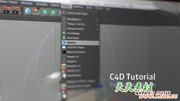 C4D插件-弹性变形效果器插件code.vonc.fr Gélatine Plugin+使用教程下载-天天素材网