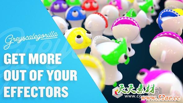 C4D运动图形Mograph效果器教程Get More Out of Your Cinema 4D Mograph Effectors 下载-天天素材网