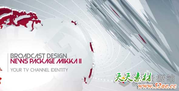 AEC4D模板-新闻体育电视栏目包装工程Broadcast Design News Package Mikka II-天天素材网