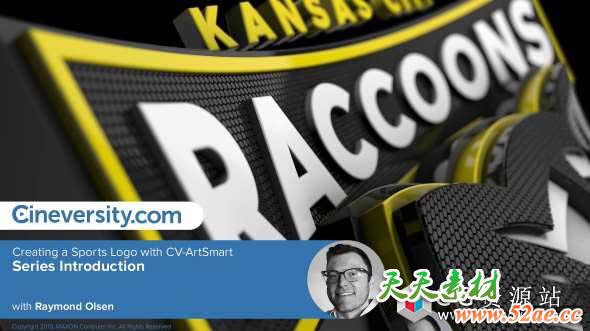 C4D教程+插件三维体育Logo动画 Cineversity – Creating a Sports Logo with CV-ArtSmart-天天素材网
