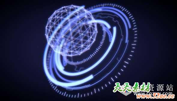 C4D教程-制作HUD科技感元素 Cinema 4D – Designing and Animating Futuristic HUD Elements Tutorial-天天素材网